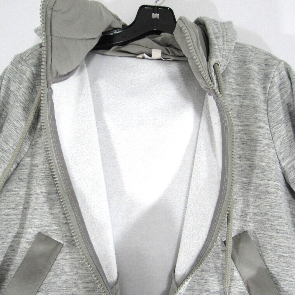 Athleta Women's‎ Jacket Medium Victory Primaloft Full Zip Hoodie Gray - Picture 6 of 16